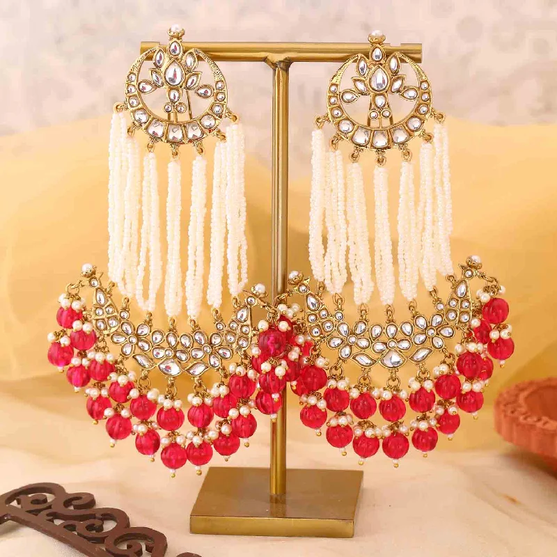 women glamorous earrings -Rani Rashika Chandbalis