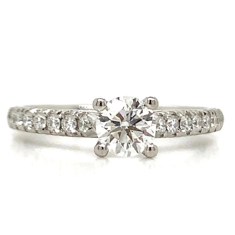 women eternity engagement rings -Aysha - Platinum .78ct Solitaire Earth Grown Diamond Engagement Ring