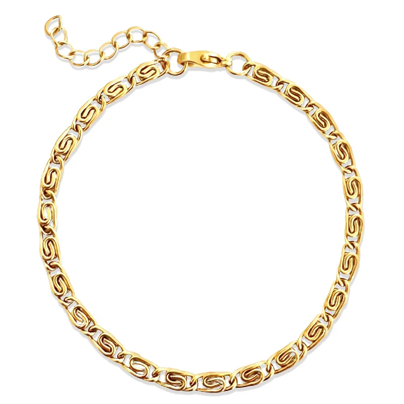 women customized bangles -Ornella Snail Chain Bracelet