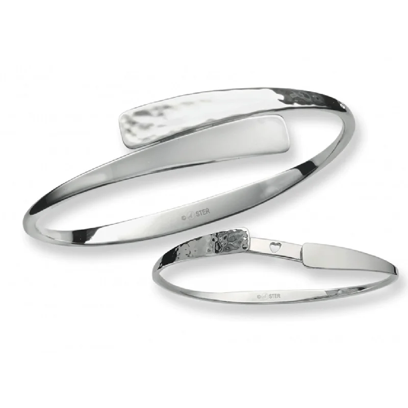 women classic bangles -Secret Heart Bangle Bracelet