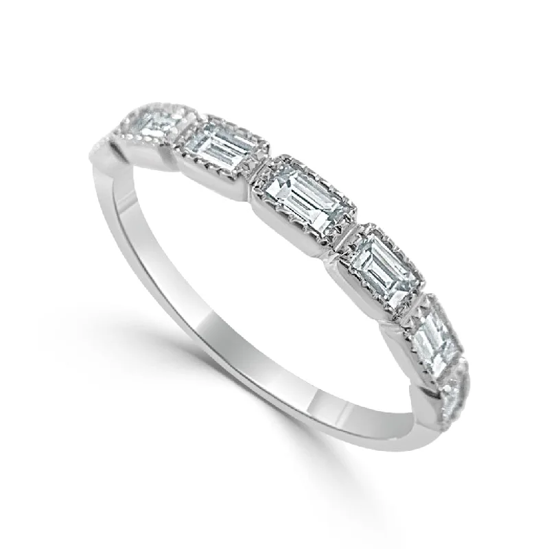 women diamond rings -14k Gold & Diamond Baguette Ring