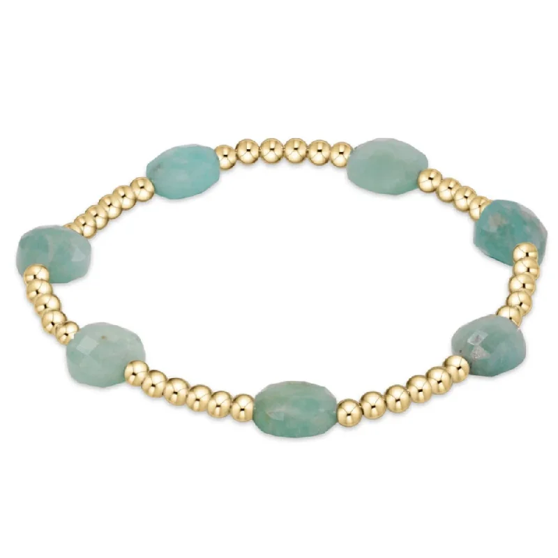 women pearl bracelets -enewton 6.25" Admire Gold 3mm Bead Bracelet - Amazonite