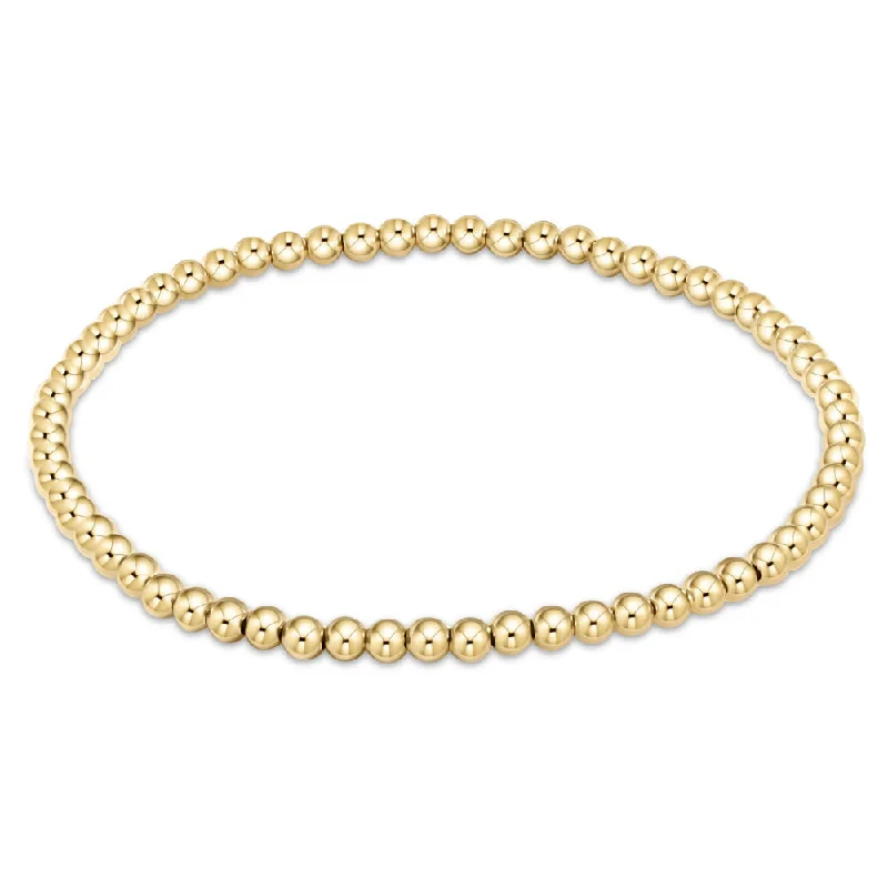 women engraved bracelets -enewton 7.25" extends Classic Gold Bead Bracelet - 3mm