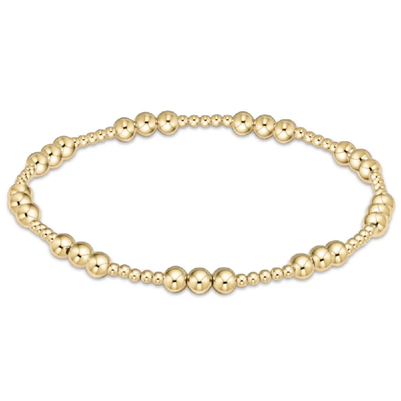 women luxury gold bracelets -enewton 6.25" Classic Joy Pattern Bead Bracelet - Gold 4mm