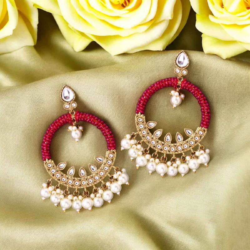 women gold earrings -Rani Meeru Chandbalis