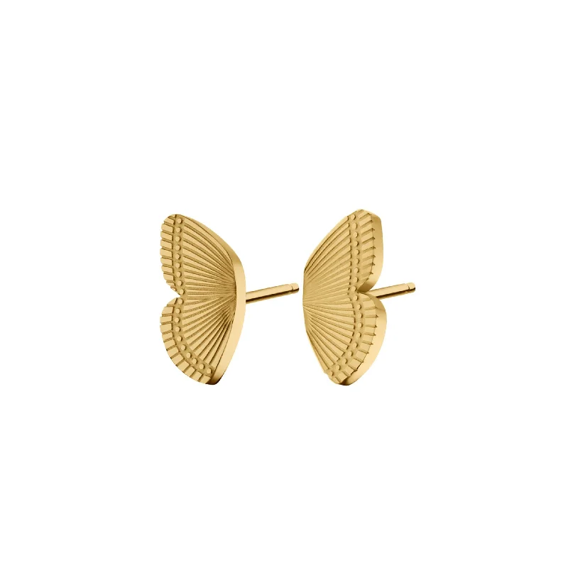 women custom earrings -Butterfly Duo Studs