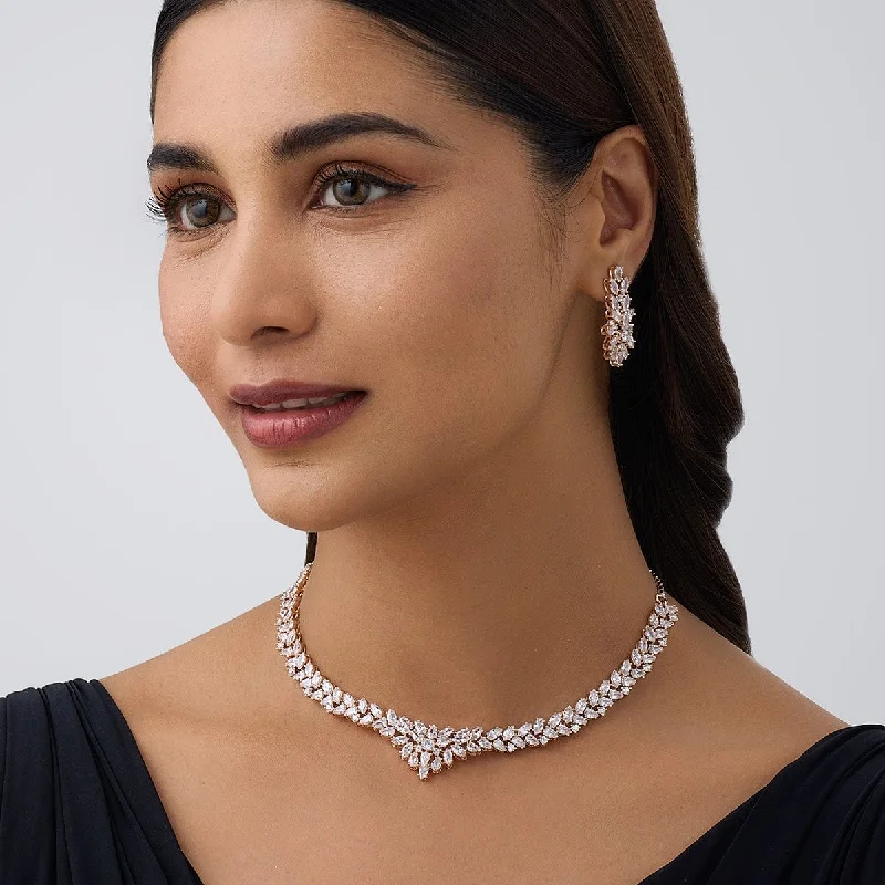 women dainty necklaces -Zircon Necklace 157882