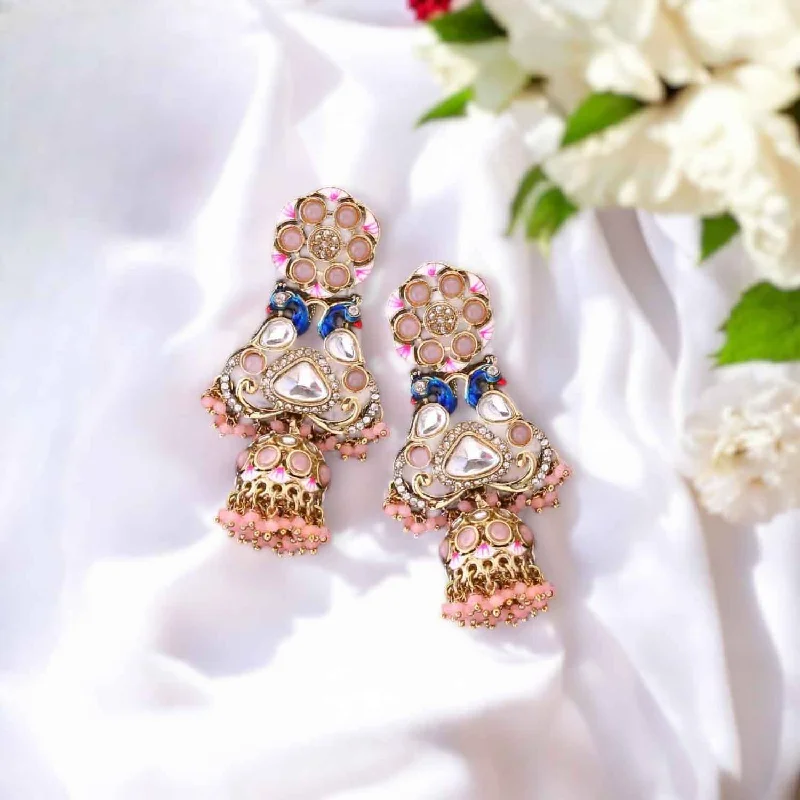 women eco-conscious earrings -Blush Bhagya Jhumkis