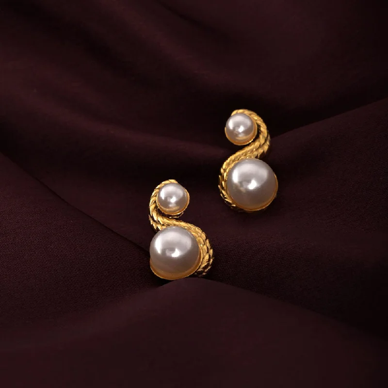 women vintage earrings -Enchantress Pearl Stud Earrings