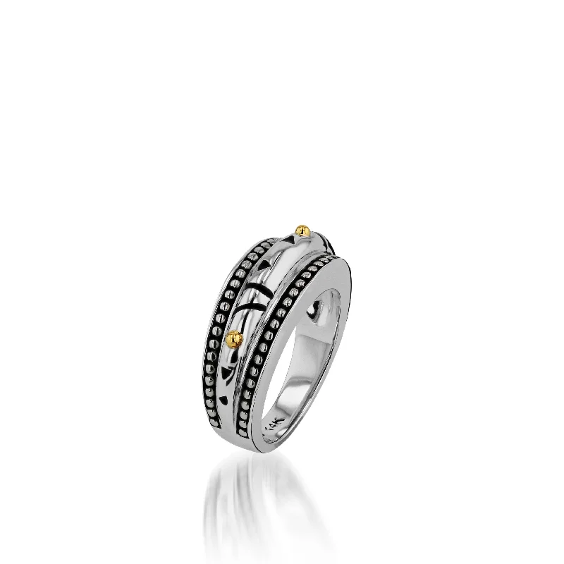 women gold rings -Solar Domed Ring