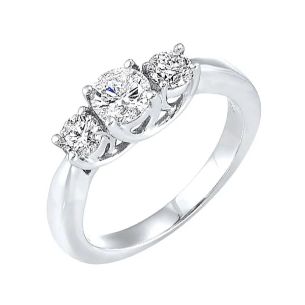 women promise rings -14Kt White Gold Diamond (1Ctw) Ring