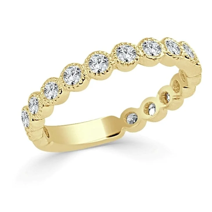 women infinity rings -14k Gold & Diamond Stackable Ring