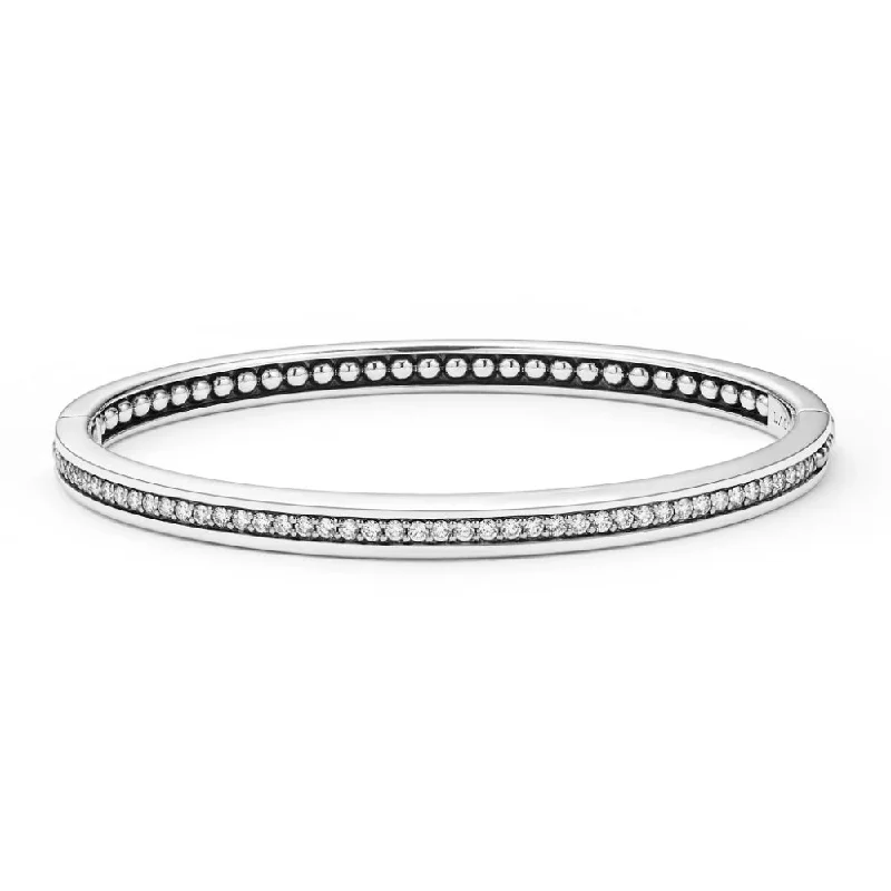 women beaded bangles -Lagos Caviar Spark Diamond Bangle Bracelet, 5mm