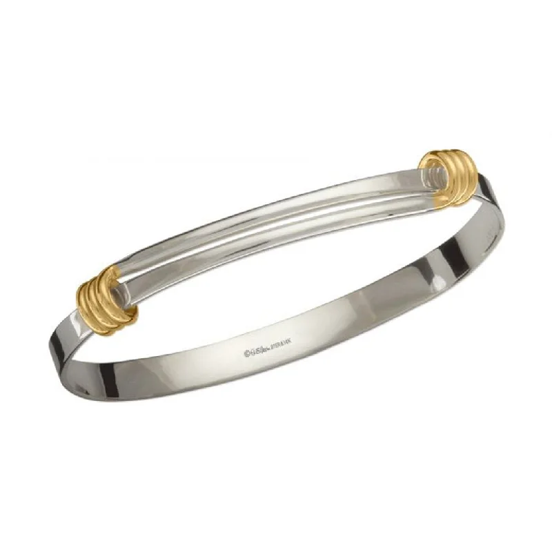 women contemporary bangles -Silver & Gold Bangle Bracelet