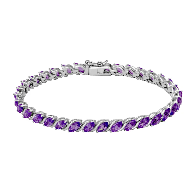 women silver plated bracelets -Samuel B. Chrissy Gemstone Bracelet