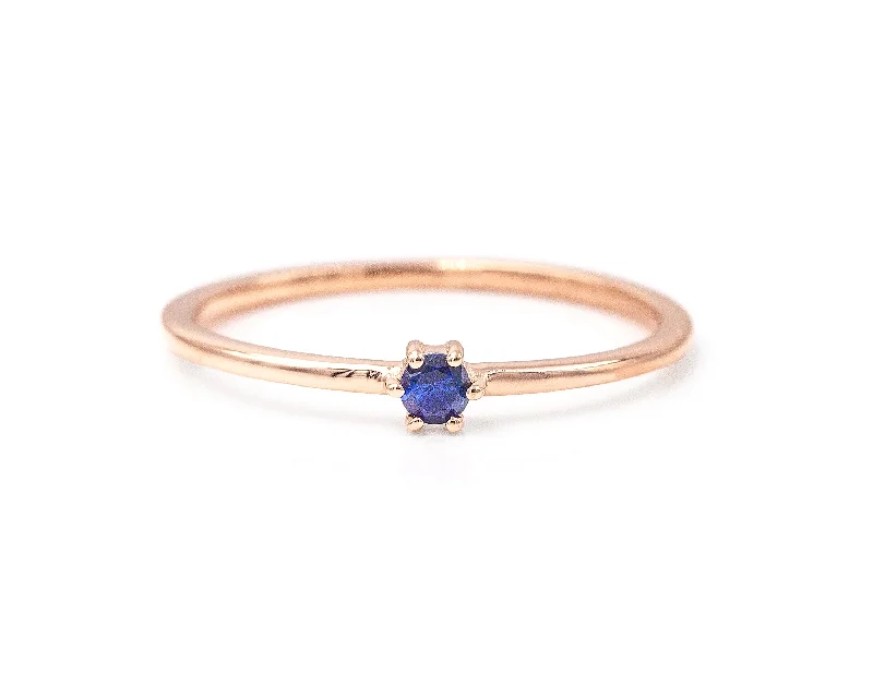 women delicate rings -Sapphire Stacker