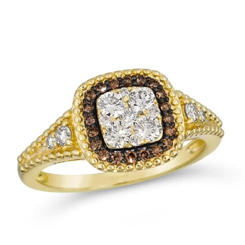 women wedding rings -Le Vian Chocolate Diamonds® Halo Ring