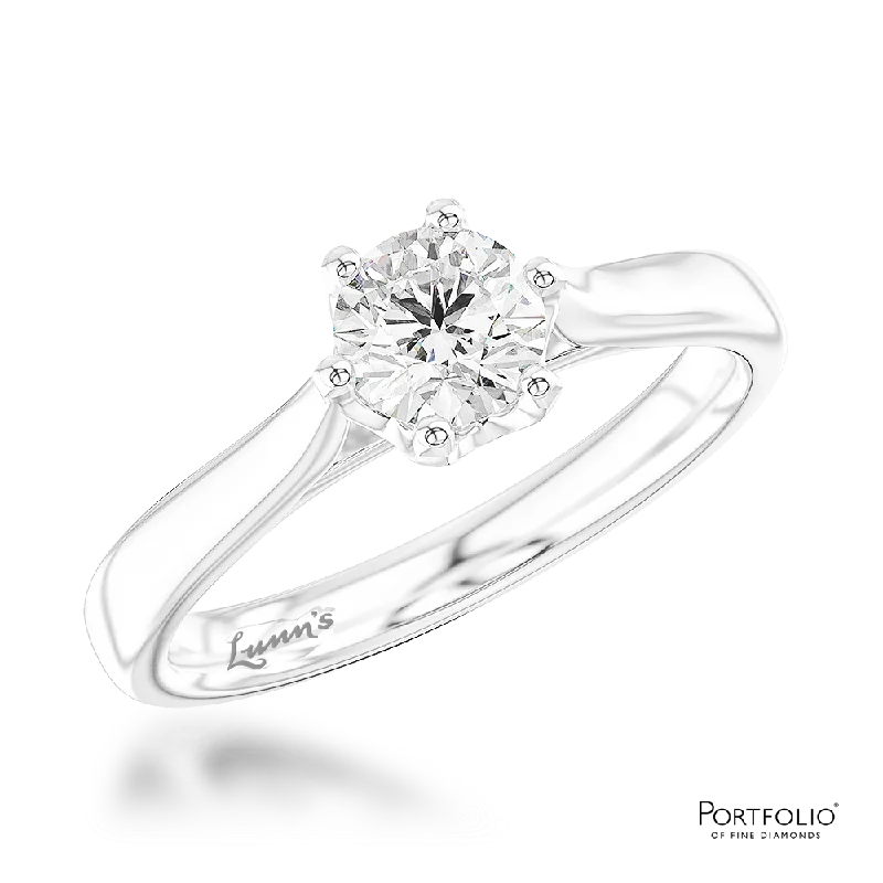 women fashion rings -Solitaire 0.40ct D SI1 Diamond Platinum Ring