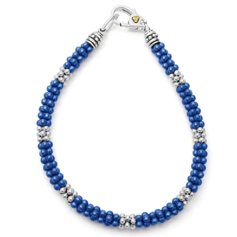 women gemstone bracelets -Lagos Blue Caviar Ultramarine Ceramic Bracelet