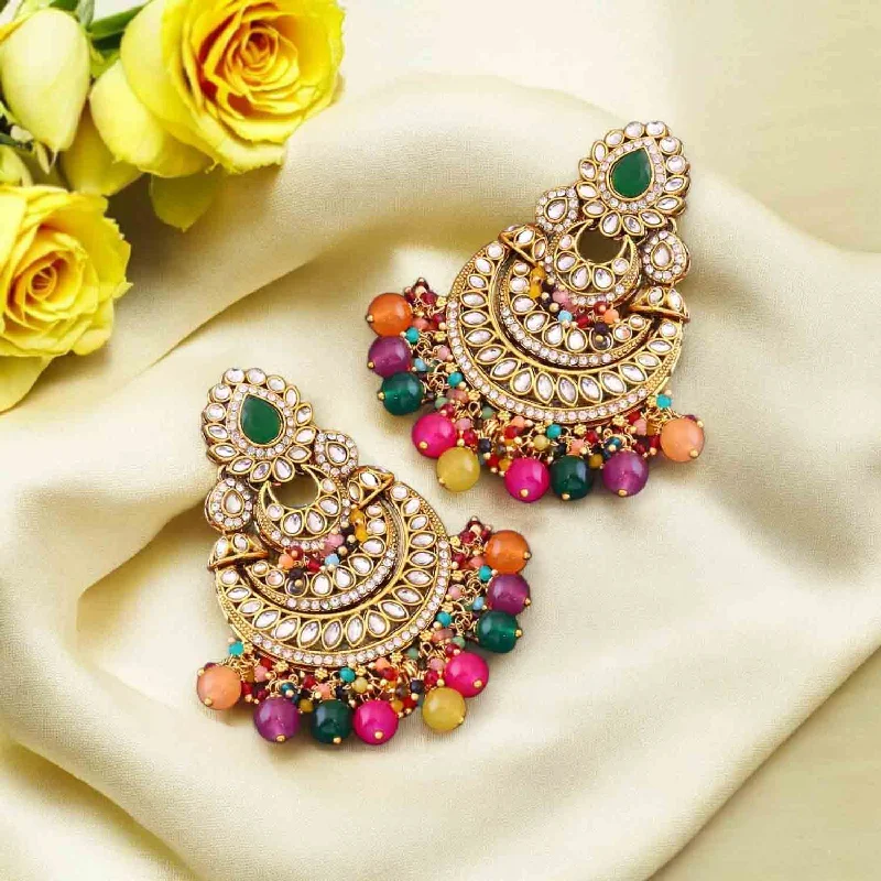 women simple earrings -Multicolor Arjuna Chandbalis