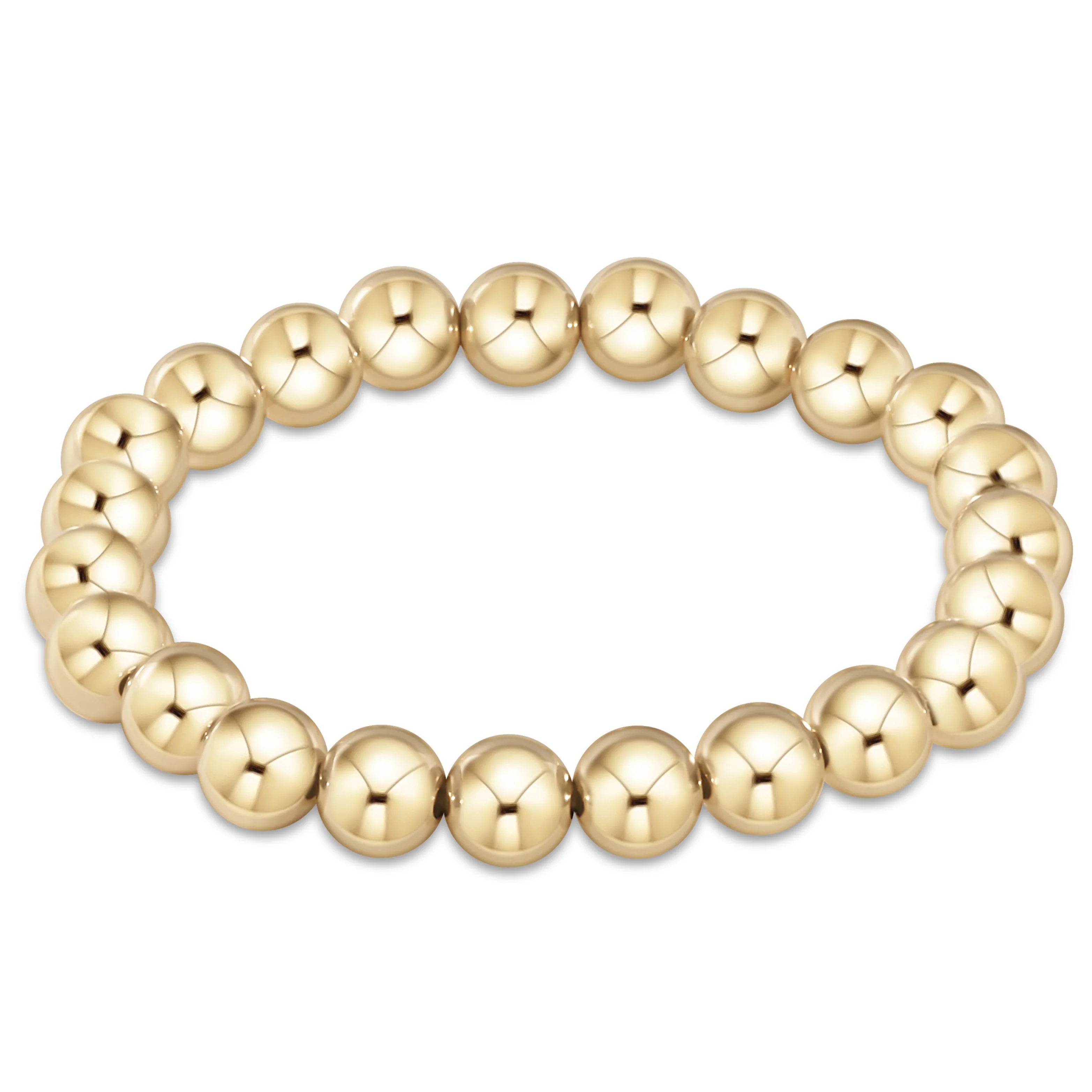 women statement bangles -enewton 6.25" Classic Gold Bead Bracelet - 8mm