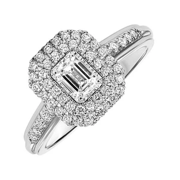 women diamond rings -14Kt White Gold Diamond(3/4Ctw) Ring