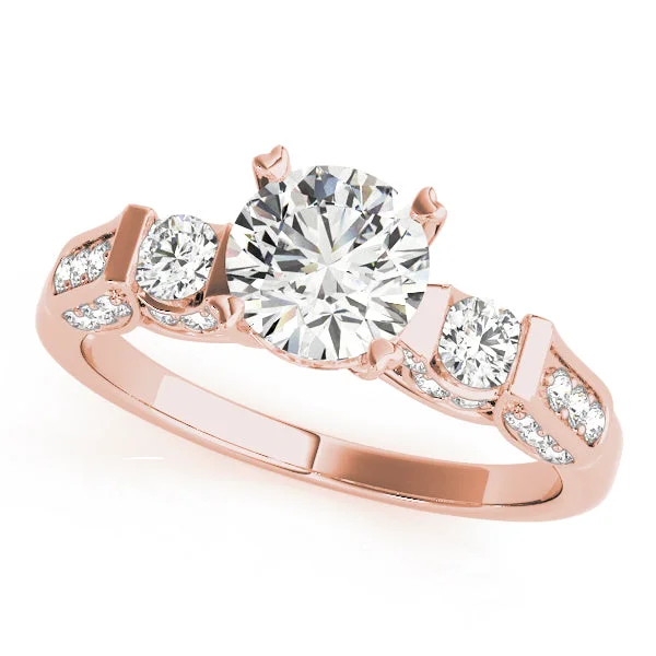 women luxury engagement rings -18kt Rose Gold Vintage-Inspired Engagement Ring Setting