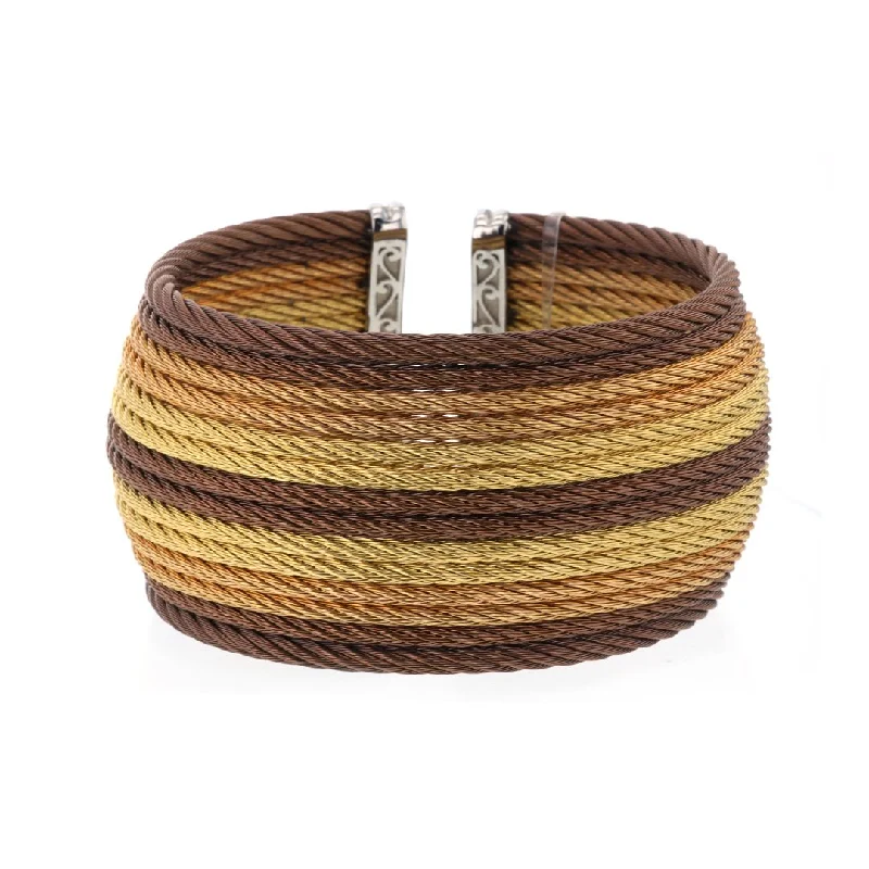 women boho bracelets -14 Row Cable Cuff Bracelet