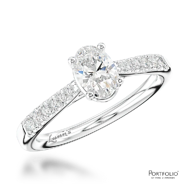 women vintage diamond rings -Solitaire 0.40ct G SI1 Diamond Platinum Ring