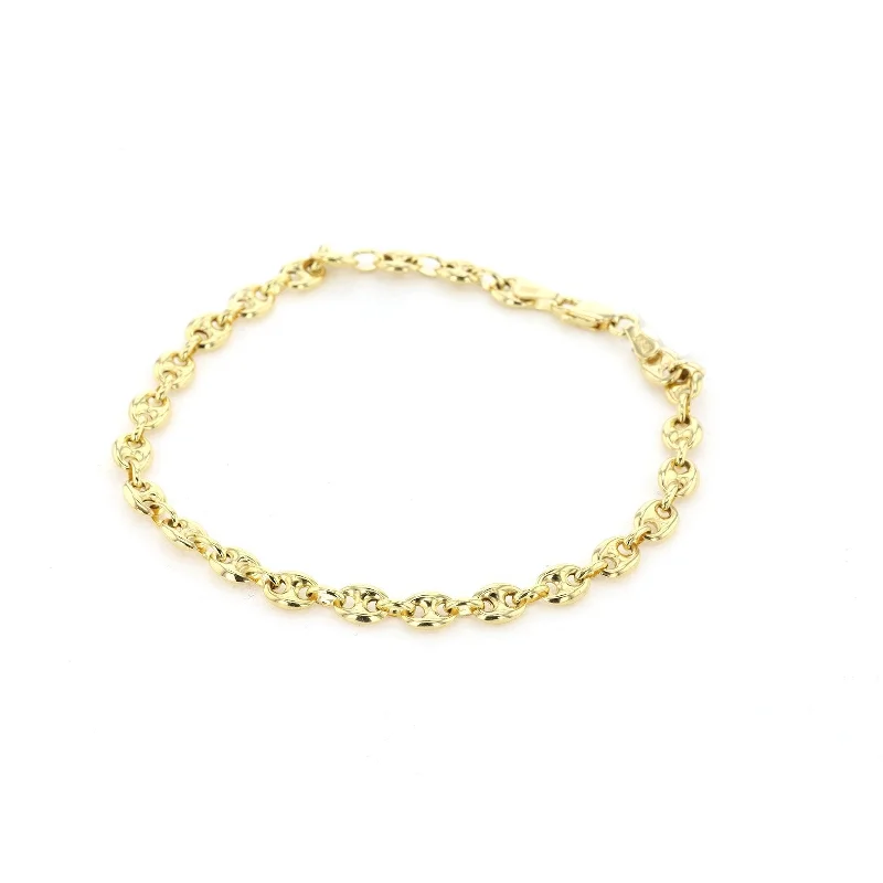 women bridal bracelets -4.5MM Puff Mariner Bracelet