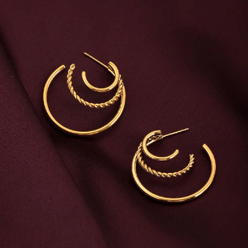 women luxury earrings -Golden Whirlwind Dangler Earrings