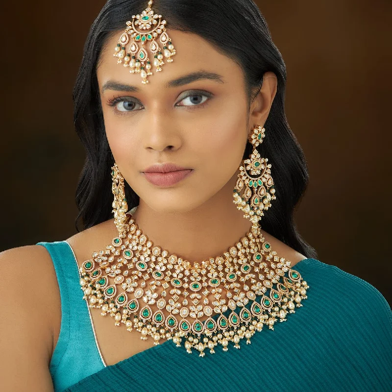 women moonstone necklaces -Kundan Necklace 145051