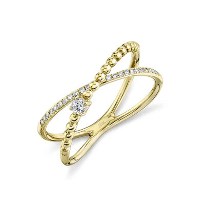 women modern rings -Shy Creation .12ctw Diamond Bridge Ring